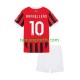 Kit Enfant Maillot Domicile AC Milan Rafael Leao 10 2024-2025 à Manches Courtes