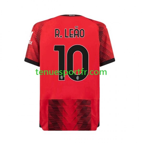 Homme Maillot Domicile AC Milan Rafael Leao 10 2023-2024 à Manches Courtes