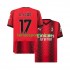Homme Maillot Domicile AC Milan Rafael Leao 17 2023-2024 à Manches Courtes