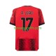 Homme Maillot Domicile AC Milan Rafael Leao 17 2023-2024 à Manches Courtes