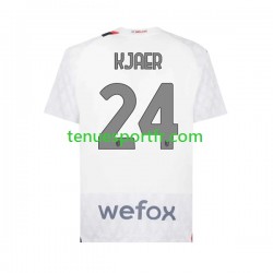 Homme Maillot Extérieur AC Milan Simon Kjaer 24 2023-2024 à Manches Courtes