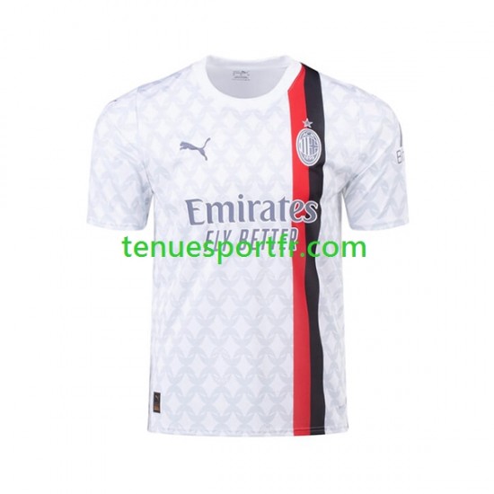 Homme Maillot Extérieur AC Milan Simon Kjaer 24 2023-2024 à Manches Courtes