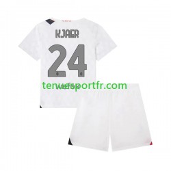 Kit Enfant Maillot Extérieur AC Milan Simon Kjaer 24 2023-2024 à Manches Courtes