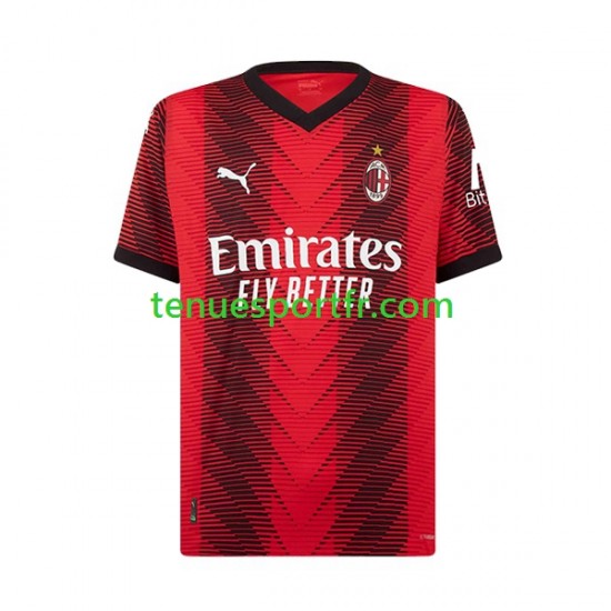 Kit Enfant Maillot Domicile AC Milan Theo Hernandez 19 2023-2024 à Manches Courtes