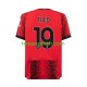 Homme Maillot Domicile AC Milan Theo Hernandez 19 2023-2024 à Manches Courtes