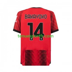 Homme Maillot Domicile AC Milan Tiemoue Bakayoko 14 2023-2024 à Manches Courtes
