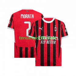 Homme Maillot Domicile AC Milan UCL Font MORATA 7 2024-2025 à Manches Courtes