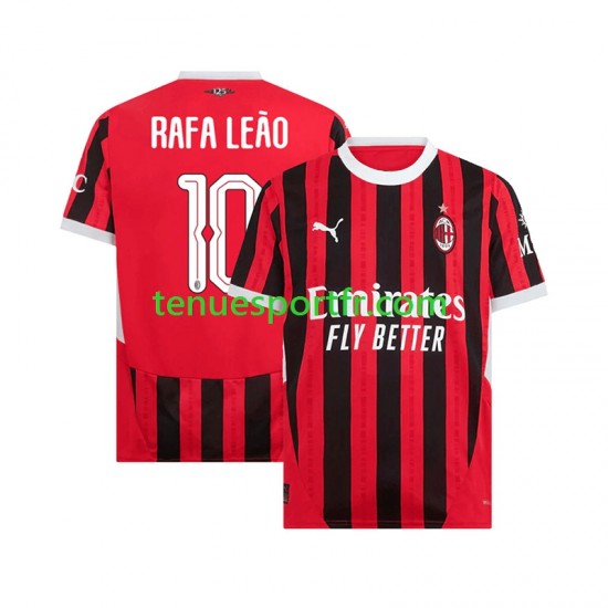 Homme Maillot Domicile AC Milan UCL Font RAFA LEAO 10 2024-2025 à Manches Courtes