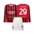 Kit Enfant Maillot Domicile AC Milan Youssouf Fofana 29 2024-2025 à Manches Longues