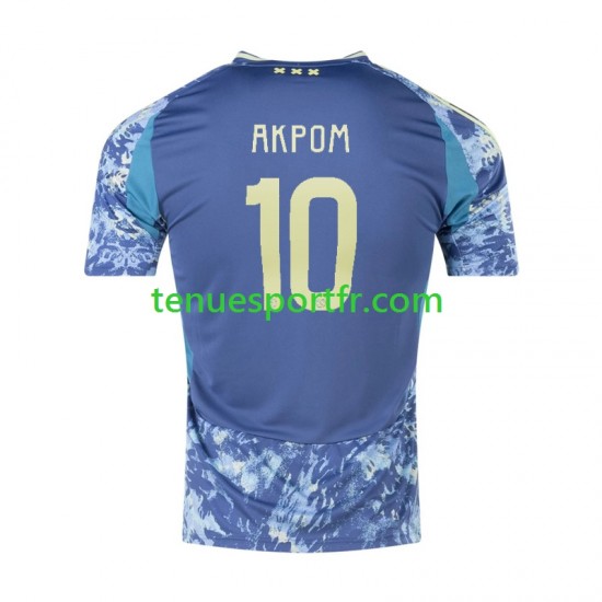 Homme Maillot Extérieur Ajax Amsterdam Chuba Akpom 10 2024-2025 à Manches Courtes