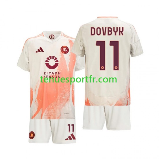 Kit Enfant Maillot Extérieur AS Rome Artem Dovbyk 11 2024-2025 à Manches Courtes