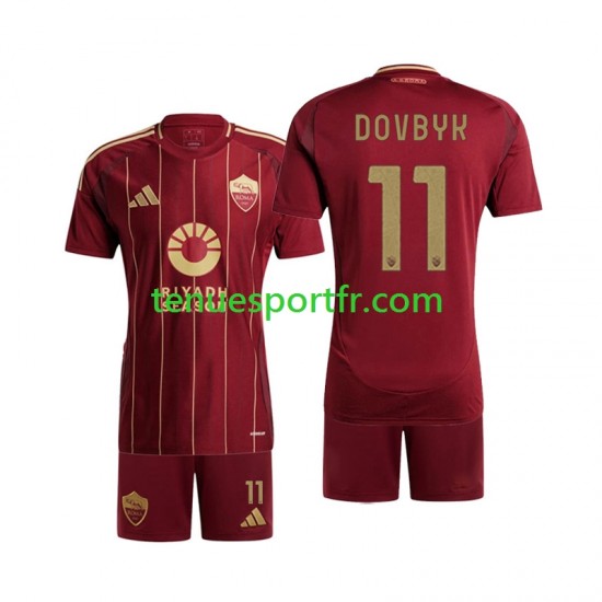 Kit Enfant Maillot Domicile AS Rome Artem Dovbyk 11 2024-2025 à Manches Courtes