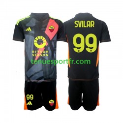 Kit Enfant Maillot Domicile AS Rome Gardien Mile Svilar 99 2024-2025 à Manches Courtes
