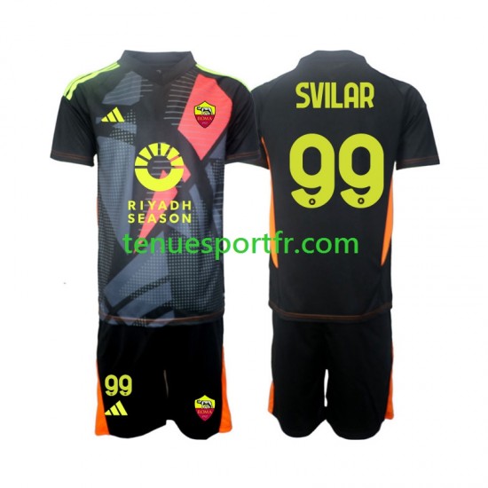 Kit Enfant Maillot Domicile AS Rome Gardien Mile Svilar 99 2024-2025 à Manches Courtes