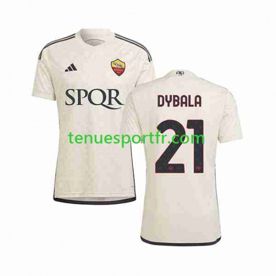 Homme Maillot Extérieur AS Rome Paulo Dybala 21 2023-2024 à Manches Courtes