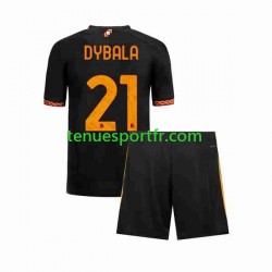 Kit Enfant Maillot Troisième AS Rome Paulo Dybala 21 2023-2024 à Manches Courtes