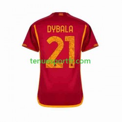 Homme Maillot Domicile AS Rome Paulo Dybala 21 2023-2024 à Manches Courtes