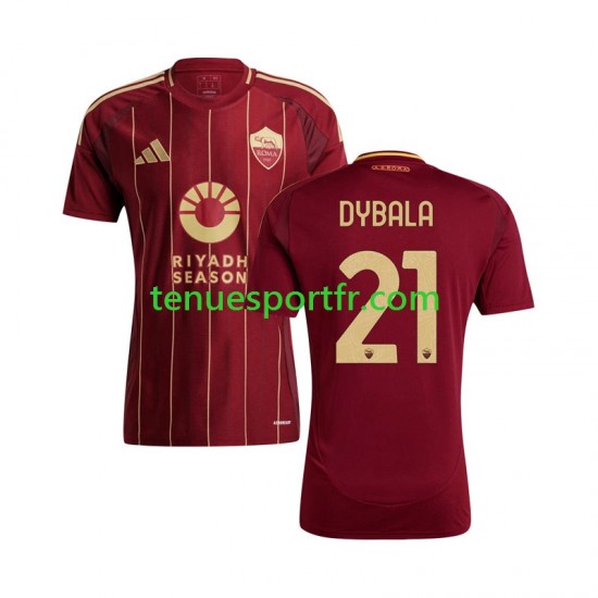 Homme Maillot Domicile AS Rome Paulo Dybala 21 2024-2025 à Manches Courtes