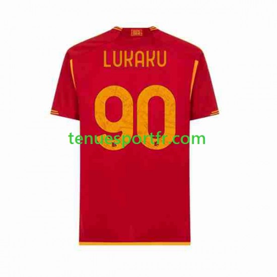 Homme Maillot Domicile AS Rome Romelu Lukaku 90 2023-2024 à Manches Courtes