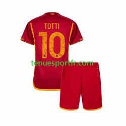 Kit Enfant Maillot Domicile AS Rome Totti 10 2023-2024 à Manches Courtes