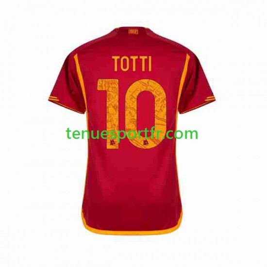 Homme Maillot Domicile AS Rome Totti 10 2023-2024 à Manches Courtes