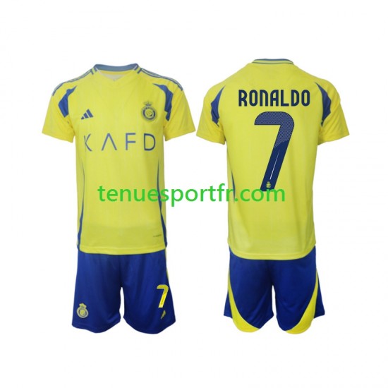 Kit Enfant Maillot Domicile Al Nassr Cristiano Ronaldo 7 2024-2025 à Manches Courtes