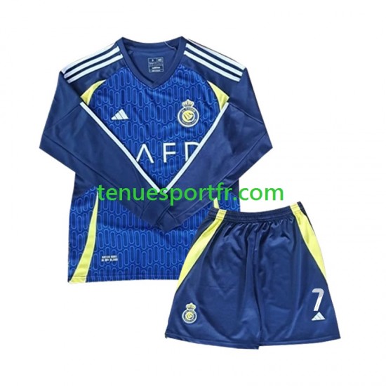 Kit Enfant Maillot Extérieur Al-Nassr Cristiano Ronaldo 7 2024-2025 à Manches Longues