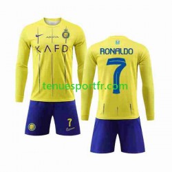 Kit Enfant Maillot Domicile Al-Nassr Cristiano Ronaldo 7 2023-2024 à Manches Longues