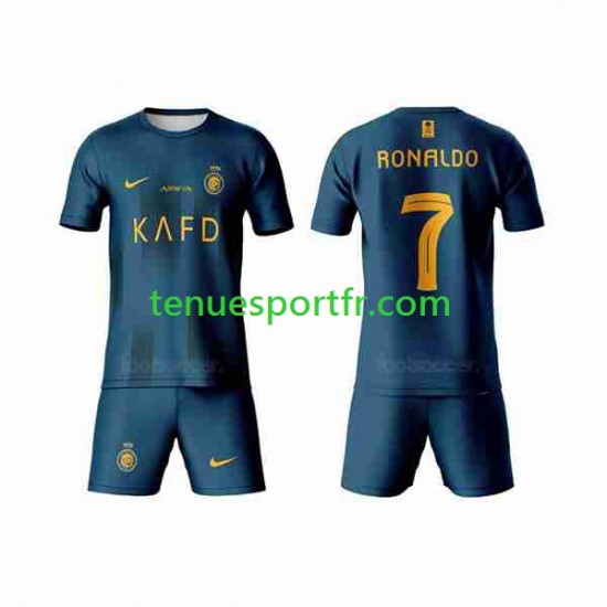 Kit Enfant Maillot Extérieur Al-Nassr Ronaldo 7 2023-2024 à Manches Courtes