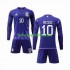 Kit Enfant Maillot Extérieur Argentine 3 Stars Lionel Messi 10 World Cup 2022 à Manches Longues