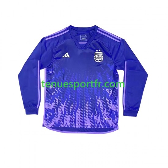 Homme Maillot Extérieur Argentine World Cup 2022 à Manches Longues