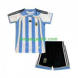 Kit Enfant Maillot Retro Domicile Argentine 2006 à Manches Courtes