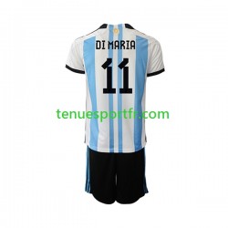 Kit Enfant Maillot Domicile Argentine Di Maria 11 World Cup 2022 à Manches Courtes