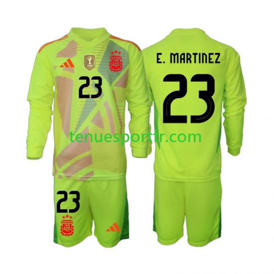 Kit Enfant Maillot Extérieur Argentine Gardien Emiliano Martinez 23 2024 à Manches Longues