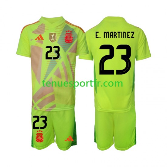 Kit Enfant Maillot Extérieur Argentine Gardien Emiliano Martinez 23 2024 à Manches Courtes