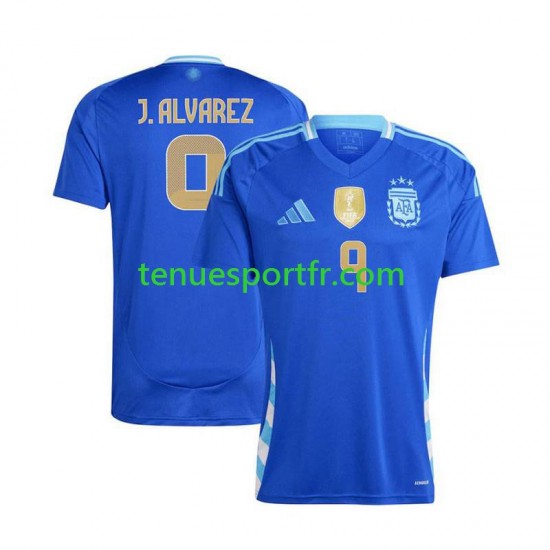 Homme Maillot Extérieur Argentine Julian Alvarez 9 Copa America 2024 à Manches Courtes