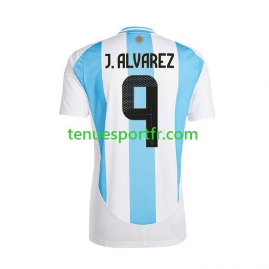 Homme Maillot Domicile Argentine Julian Alvarez 9 Copa America 2024 à Manches Courtes