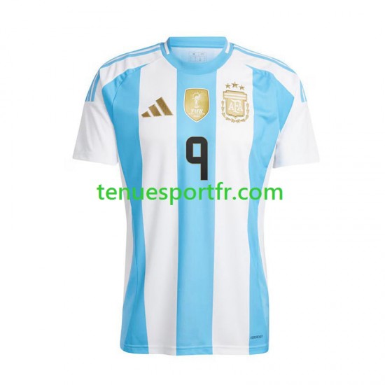 Homme Maillot Domicile Argentine Julian Alvarez 9 Copa America 2024 à Manches Courtes