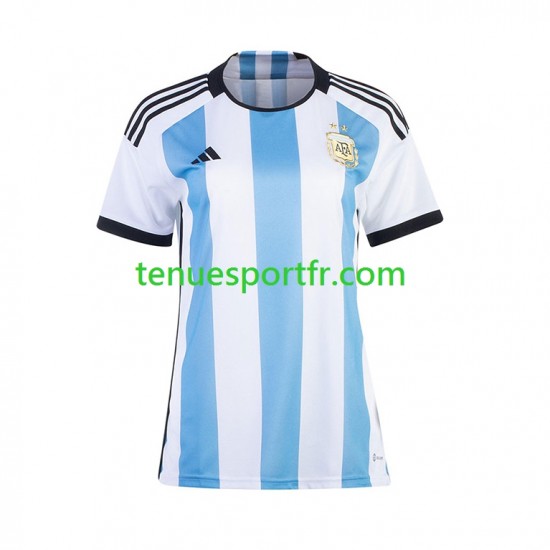 Femme Maillot Domicile Argentine World Cup 2022 à Manches Courtes