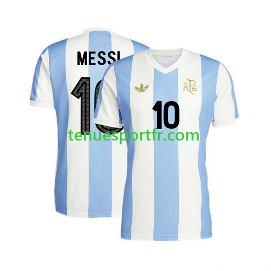 Homme Maillot Domicile Argentine Lionel Messi 10 50 Anniversary à Manches Courtes