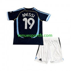 Kit Enfant Maillot Retro Extérieur Argentine Lionel Messi 19 2006 à Manches Courtes