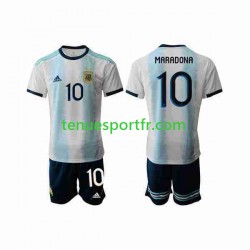 Kit Enfant Maillot Domicile Argentine Maradona 10 2019-2020 à Manches Courtes