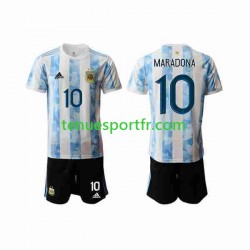 Kit Enfant Maillot Domicile Argentine Maradona 10 2020-2021 à Manches Courtes