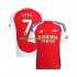 Homme Maillot Domicile Arsenal Bukayo Saka 7 2024-2025 Rouge à Manches Courtes
