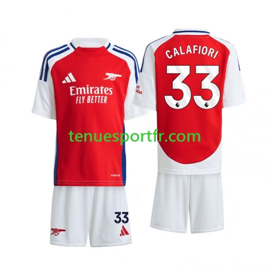 Kit Enfant Maillot Domicile Arsenal Calafiori 33 2024-2025 à Manches Courtes