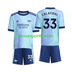 Kit Enfant Maillot Troisième Arsenal Calafiori 33 2024-2025 à Manches Courtes