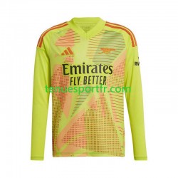 Homme Maillot Domicile Arsenal Gardien 2024-2025 Jaune à Manches Longues