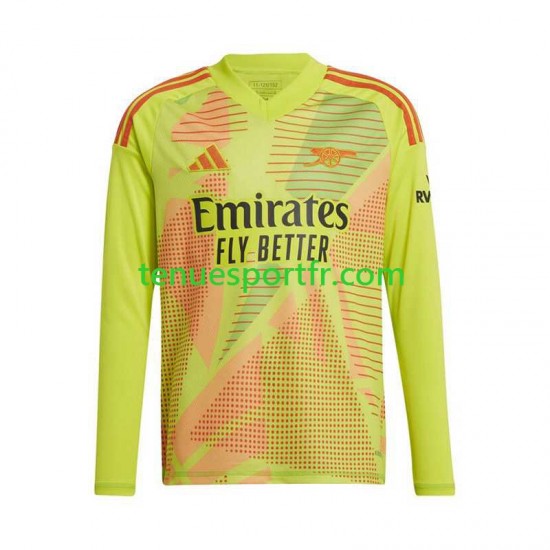 Homme Maillot Domicile Arsenal Gardien 2024-2025 Jaune à Manches Longues