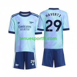 Kit Enfant Maillot Troisième Arsenal Havertz 29 2024-2025 à Manches Courtes