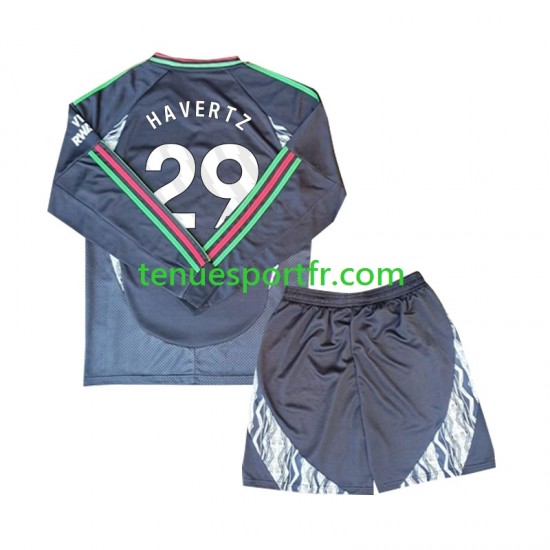 Kit Enfant Maillot Extérieur Arsenal Havertz 29 2024-2025 à Manches Longues